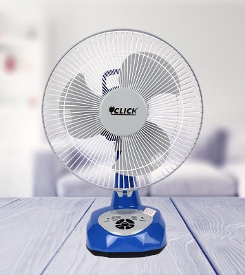 Buy Click Rechargeable Table Fan 12'' Blue With USB Charger at Best Price in Bangladesh