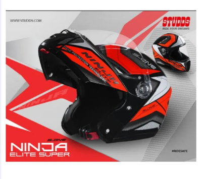 Buy Studds Ninja D4 Red & Black Full Face Bike Helmet at best price In Bangladesh