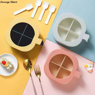 Buy  4 Grid European Style Salt Container Spices Storage Box Spice Container Condiment Dispenser Black Pepper Seasoning Organizer at Best Price In Bangladesh