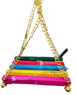 Picture of Wooden Dolna For Birds With Metal Chain Swing Toy