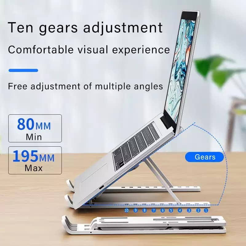 Buy Portable Adjustable Laptop Stand Foldable Support Base Notebook Stand Pad Laptop Holder at Best Price In Bangladesh