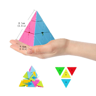 Buy Pyramid Magic Rubic’s Cube Puzzle Toy Brain Teaser - Multicolor Best Price In Bangladesh