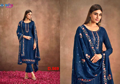 Buy Unstitched Three Piece Computer Embroidery Work Replica Party Dress - SA-1407 at best price In Bangladesh