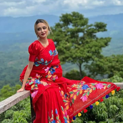 Buy Dhupian Half Silk Skin Print Saree For Women - Multicolor - PP-230 at best price In Bangladesh