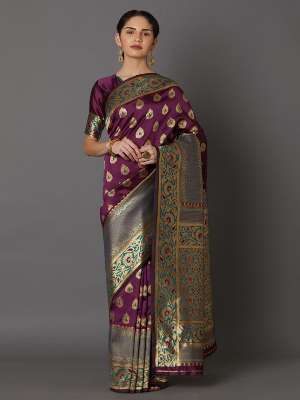 Buy Stylish & Glorious Printed Silk Saree With Blouse Piece Online at Best Price In Bangladesh