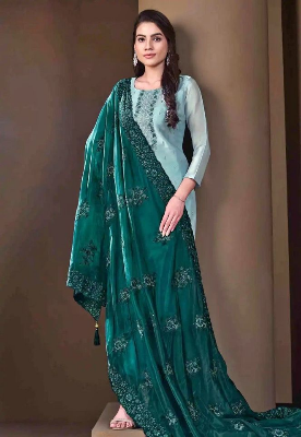 Buy Unstitched Organza Salwar Kameez Pant Style Replica Suit - SA-1752 at best price In Bangladesh
