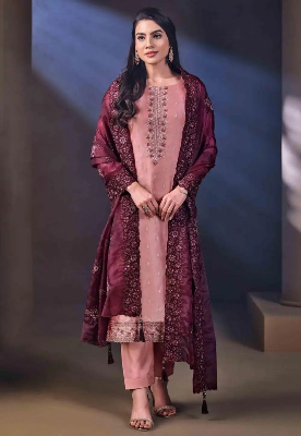 Buy  Unstitched Organza Salwar Kameez Pant Style Replica Suit - SA-1753 at best price In Bangladesh