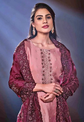 Buy  Unstitched Organza Salwar Kameez Pant Style Replica Suit - SA-1753 at best price In Bangladesh