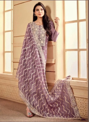 Buy Women's Unstitched Organza Embroidered 4 Pieces Replica Salwar Suits - SA-1708  at best price In Bangladesh