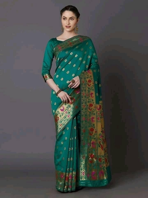 Buy Stylish & Glorious Printed Silk Saree With Blouse Piece  at Best Price In Bangladesh