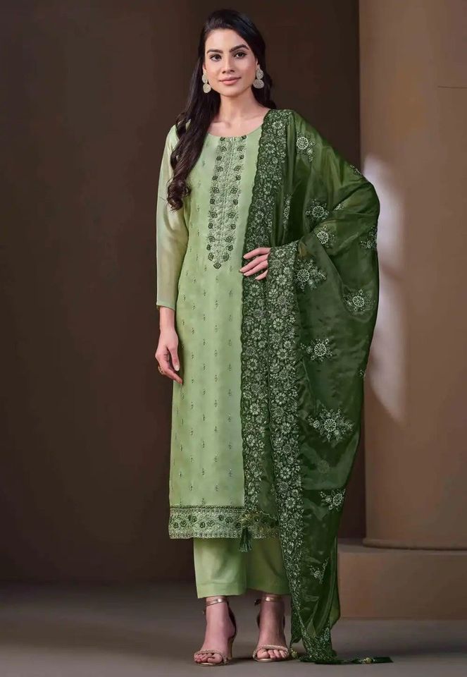 Buy Unstitched Organza Salwar Kameez Pant Style Replica Suit - SA-1754 at best price In Bangladesh