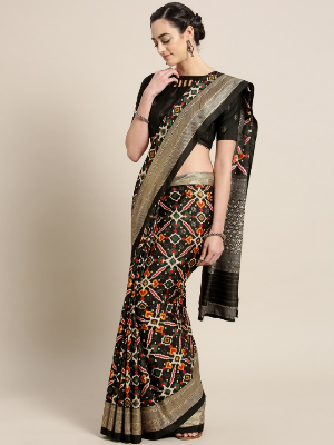 Buy Stylish & Glorious Printed Silk Saree With Blouse Piece - MN-707  at Best Price in Bangladesh