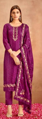 Buy Unstitched Three Piece Computer Embroidery Work Replica Party Dress - SA-1402  at best price In Bangladesh