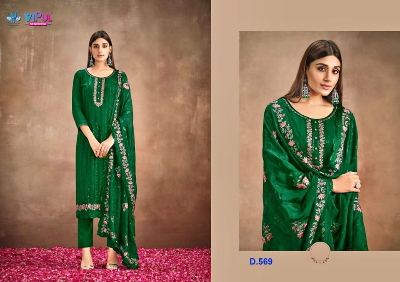 Buy Unstitched Three Piece Computer Embroidery Work Replica Party Dress - SA-1406   at best price In Bangladesh