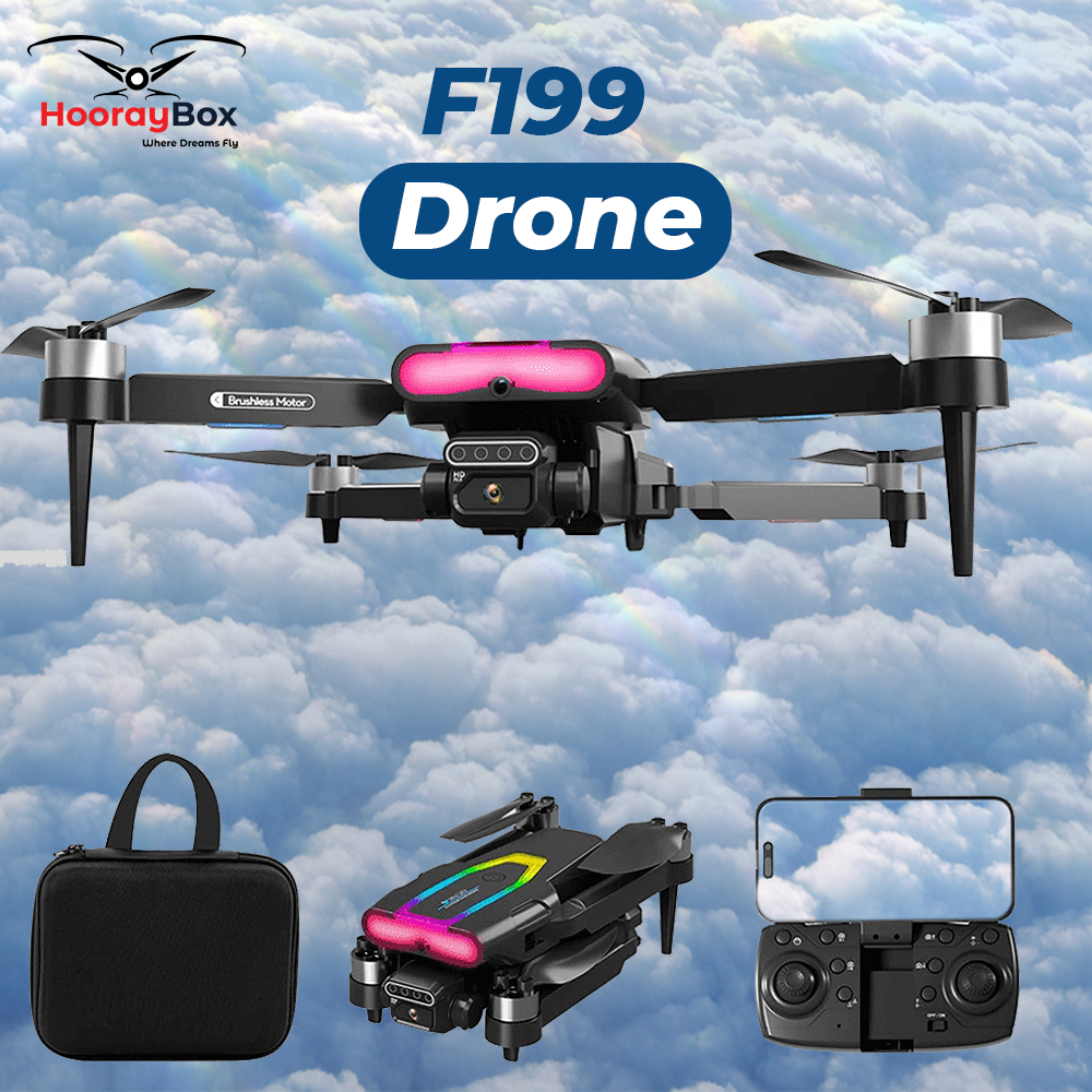 Buy F199 Drone With Camera Mini 4K Wifi Fold Drone Brushless Optical Flow Sensor, and Obstacle Avoidance at best price in Bangladesh
