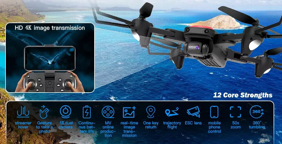 Buy S8000 UAV Foldable RC Drone 2.0MP Wide-Angle Camera for Toys Gifts Drone at best price in Bangladesh