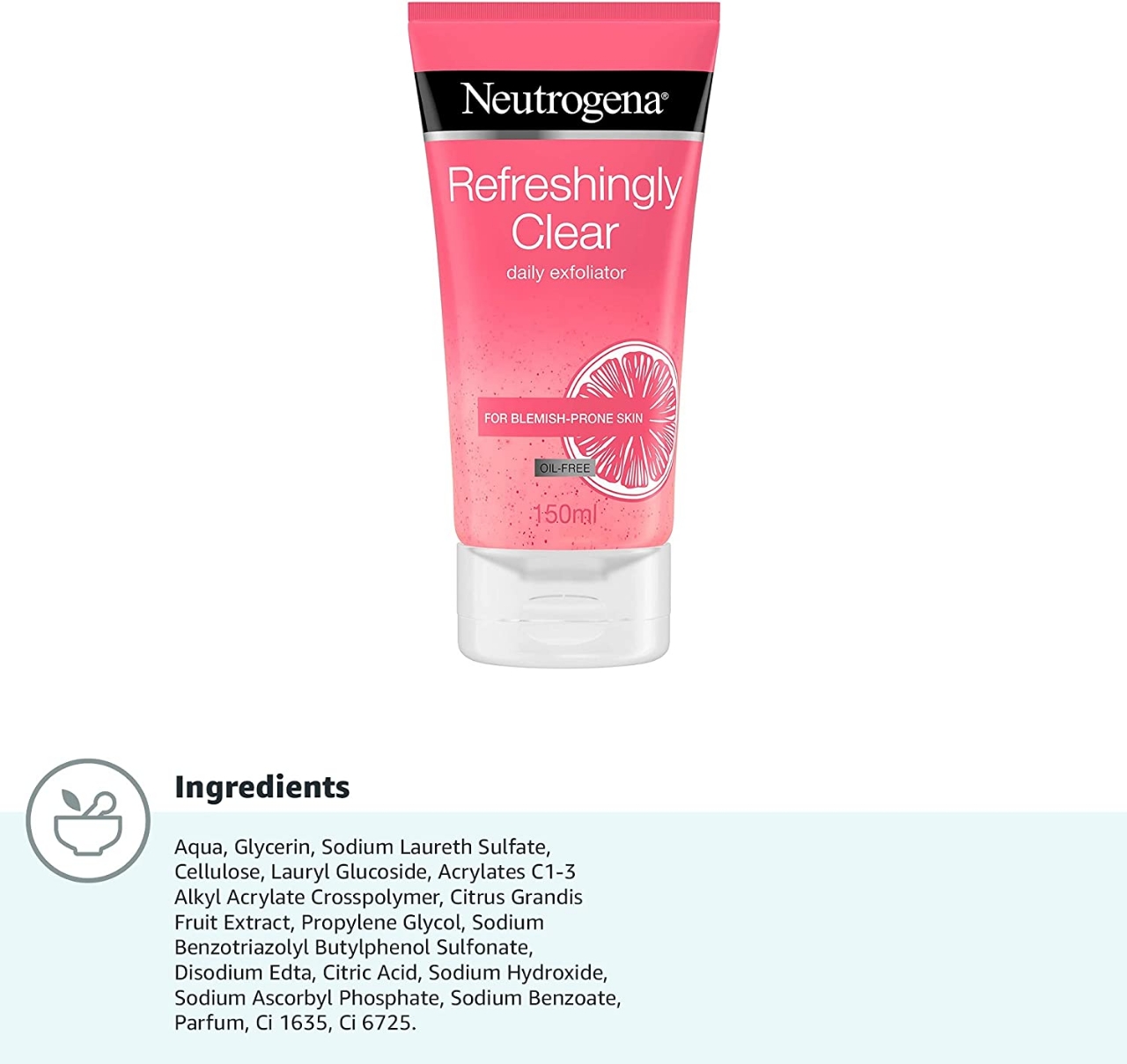 Picture of Neutrogena Refreshingly Clear Daily Exfoliator with Pink Grapefruit & Vitamin C - 150ml