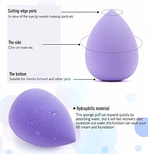 Picture of W7 Power Puff Lates Free Face Blender Sponge 2pcs Makeup Puff (Multicolor)