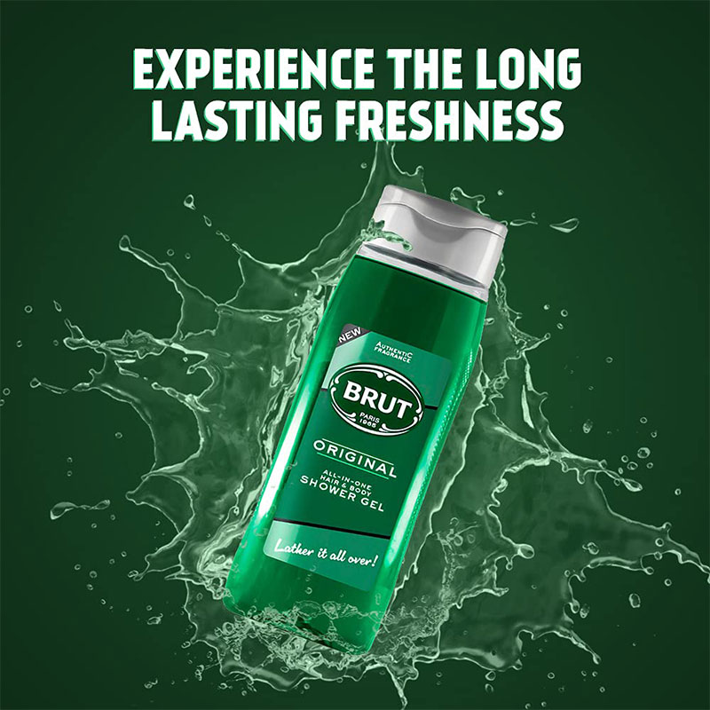 Picture of Brut Paris All-In-One Hair & Body Shower Gel 500ml
