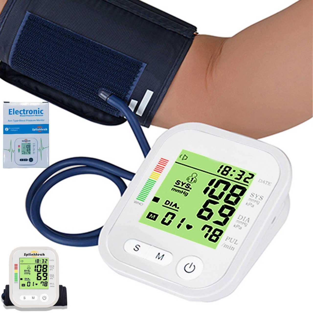 Picture of Digital Electronic Blood Pressure Monitor White RAK283 BP Machine