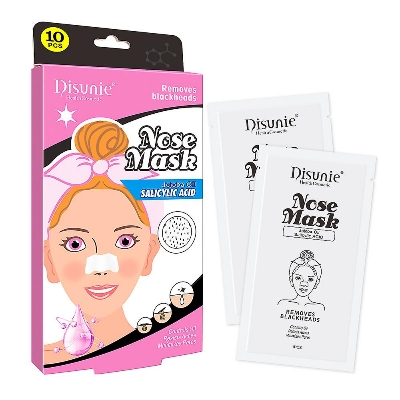 Picture of Disunie 10pcs Deep Cleansing Salicylic Acid Jojoba Oil Nose Pore Cleaning Blackheads Remover Nose Patch Mask Sheet