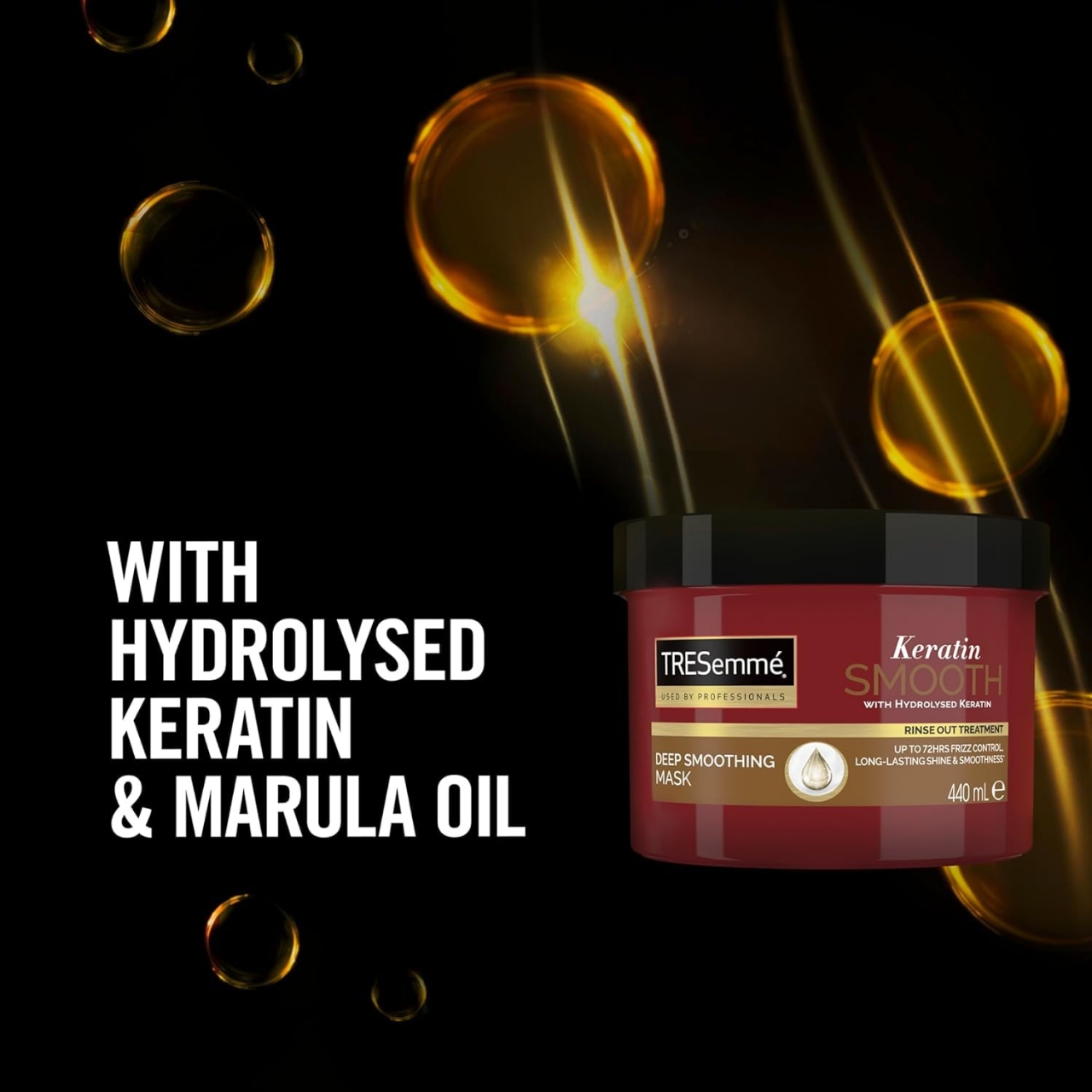 Picture of TRESemme Keratin Smooth Deep Smoothing Mask 440ml Rinse-out Hair Treatment with Hydrolysed Keratin for soft, shiny, frizz-free Hair