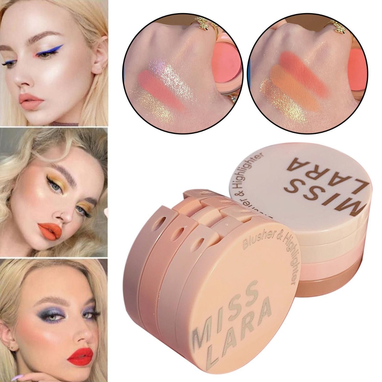Picture of 3in1 Miss Lara Blusher & Highlighter | Shade#1,2