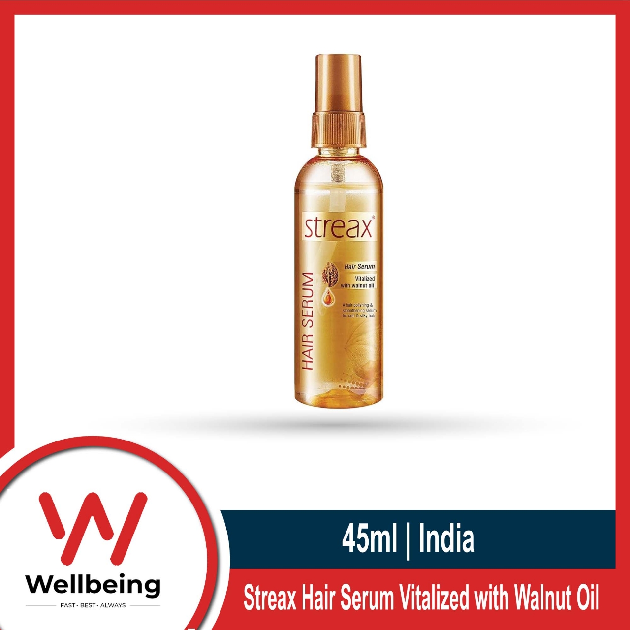 Picture of Streax Hair Serum Vitalized with Walnut Oil 90ml / 45ml