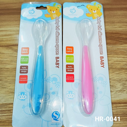Picture of Applebear 1pcs Baby Feeding Spoon - Soft Silicone Spoon 1pcs - Multicolor Available