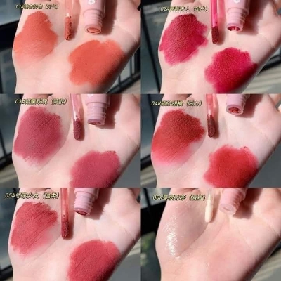 Picture of KEKE MOOD 6pcs Set Sakura Rabbit Water Gloss Mirror Lip Glaze Lipsticks Lip Gloss