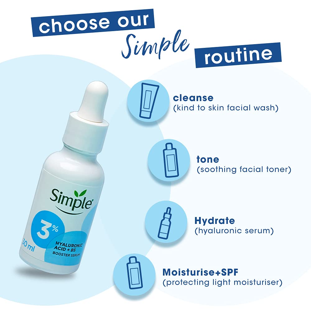 Picture of Simple Serum 3% Hyaluronic Acid + Vit B5 30ml | For Deep Hydration & Instantly Visible Results| For All Skin Types