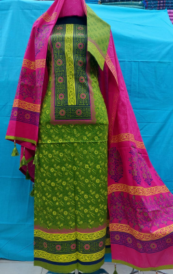 Buy Women's Block Print Three Piece at Best Price in Bangladesh