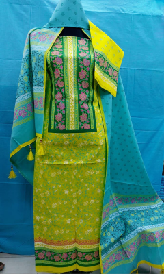 Buy Women's Block Print Three Piece at Best Price in Bangladesh