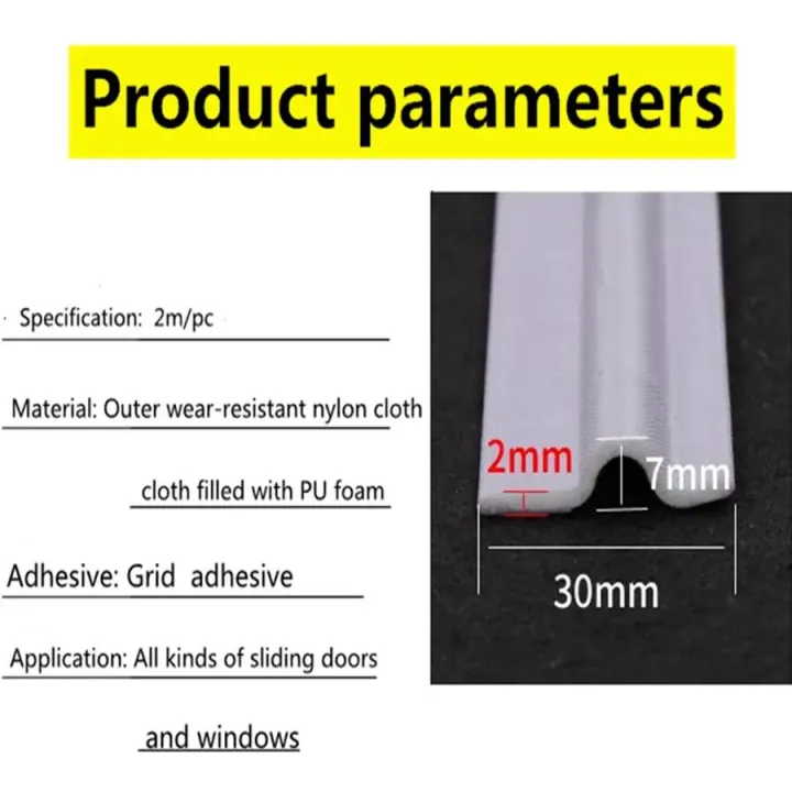 Buy Window Seal Tape, Self-adhesive gap sealer, Windproof Foam Door Dust Stopper Rubber Strip for Sliding Windows 2Meter at Best Prices in Bangladesh