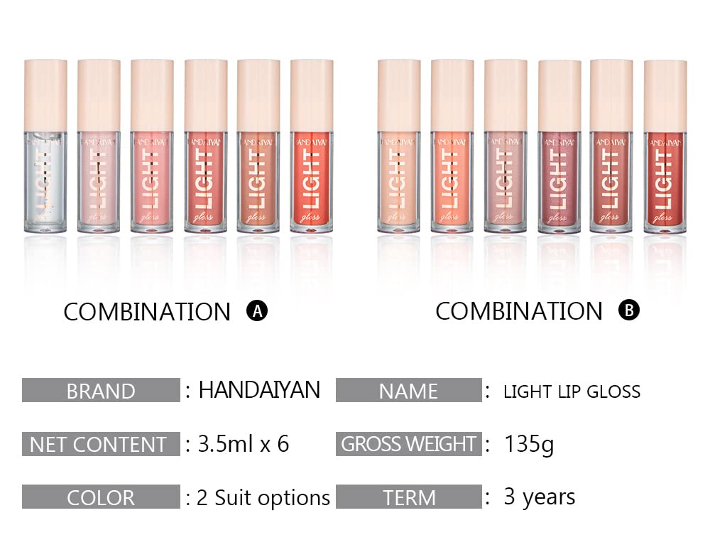 Buy HANDAIYAN Light Gloss Lipstick Collection 6 Shades of Lip Gloss, Clear Lip Gloss, and Sexy Liquid Lipstick for Women and Girls at Best Price In Bangladesh