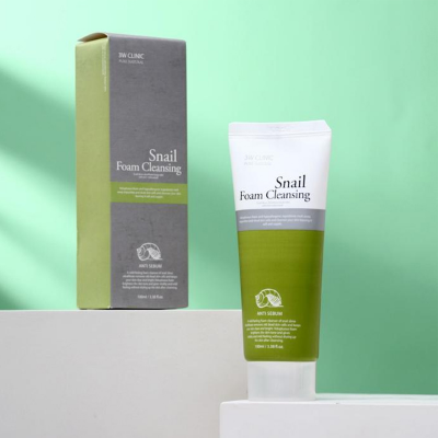 Buy 3W Clinic Snail Cleansing Foam Facewash 100ml | Korea at Best Price In Bangladesh
