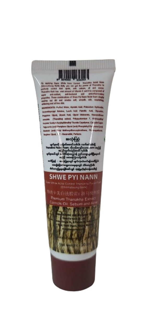Buy Shwe Pyi Nann Super White Acne Control Thanaka Facial Foam 50ml / 20ml | Myanmar at Best Price In Bangladesh