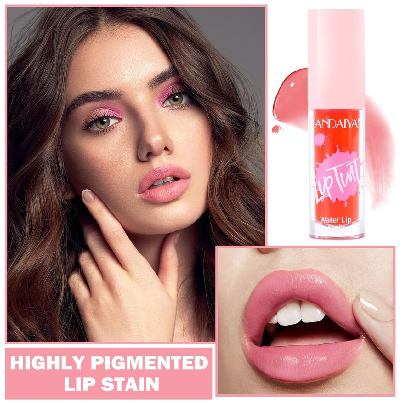 Buy Handaiyan Water Lip Stain Lip Tint | Shade 1-6 | Waterproof Long lasting Smudge proof Plumper Liquid Lipstick and Moisturizing Blush| High pigmented lip Gloss at Best Price In Bangladesh