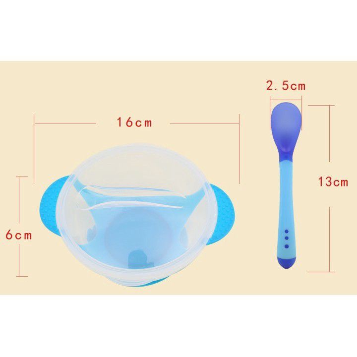Picture of Baby Feeding Spoon And Bowl Set - 1Bowl & 1Spoon - Multicolour Available (Made in China)