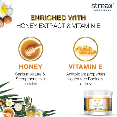 Picture of Streax Professional Spa Nourishment Hair Masque 500Gm For Normal To Dry Hair With Honey & Vitamin E
