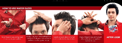 Picture of Gatsby Water Gloss Hair Gel 150g Hyper Solid Level 7 Holding Power - Wet Look, Shine Effect, Non Sticky, Easy Wash Off