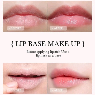 Picture of Handaiyan Lip Balm Sugar Scrub & Lip Perair 2in1 Lip Balm for Women Sugar Scrub Reduce Fine Lines Brighten Exfoliate and Nourish for Pigmented Lips Moisturizing Vitamin Packed Balm