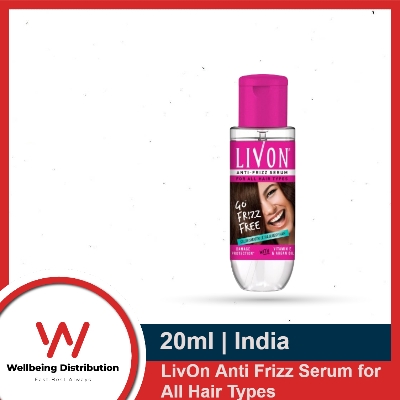 Picture of LivOn Anti Frizz Serum for All Hair Types 100ml/ 45ml/ 20ml - Product of India