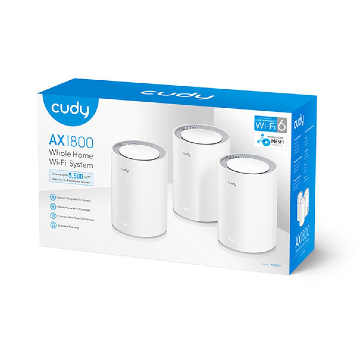 Buy  Cudy M1800 3-pack AX1800 Whole Home Mesh Dual Band Gigabit WiFi Router  at Best Price In Bangladesh