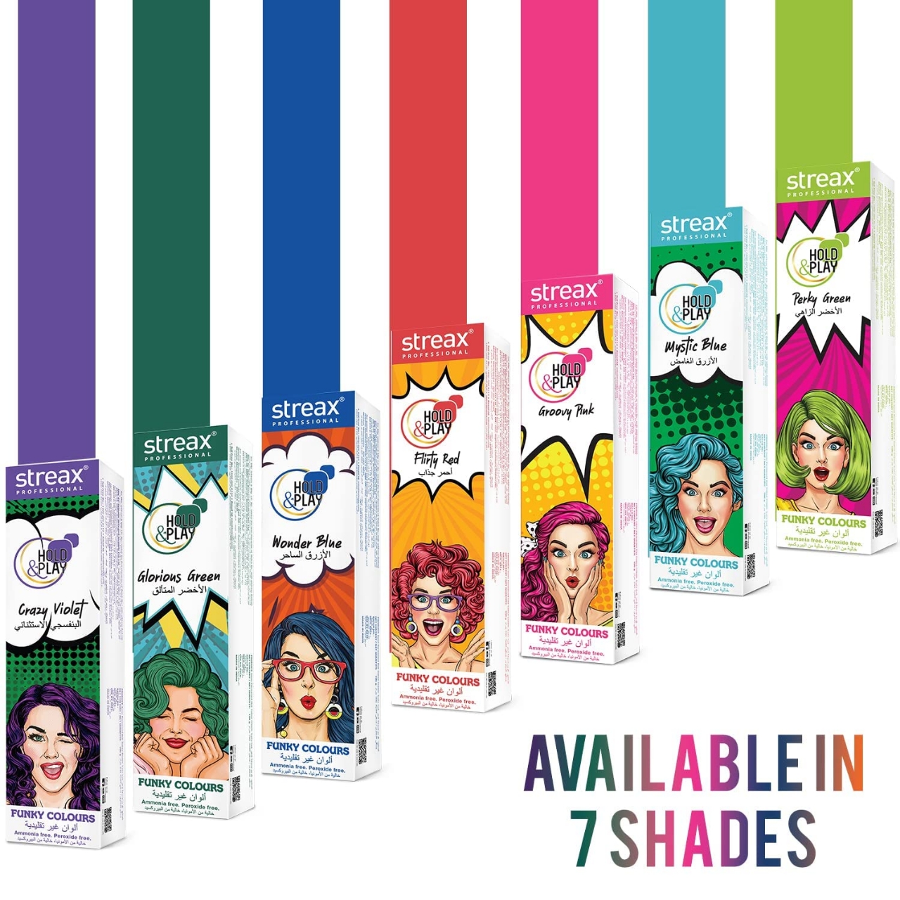 Picture of Streax Professional Hold and Play Funky Hair Colour Mystic Blue 100gm