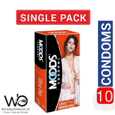 Picture of Moods Ultra Thin Condoms for Men | Single 10pcs Pack | India