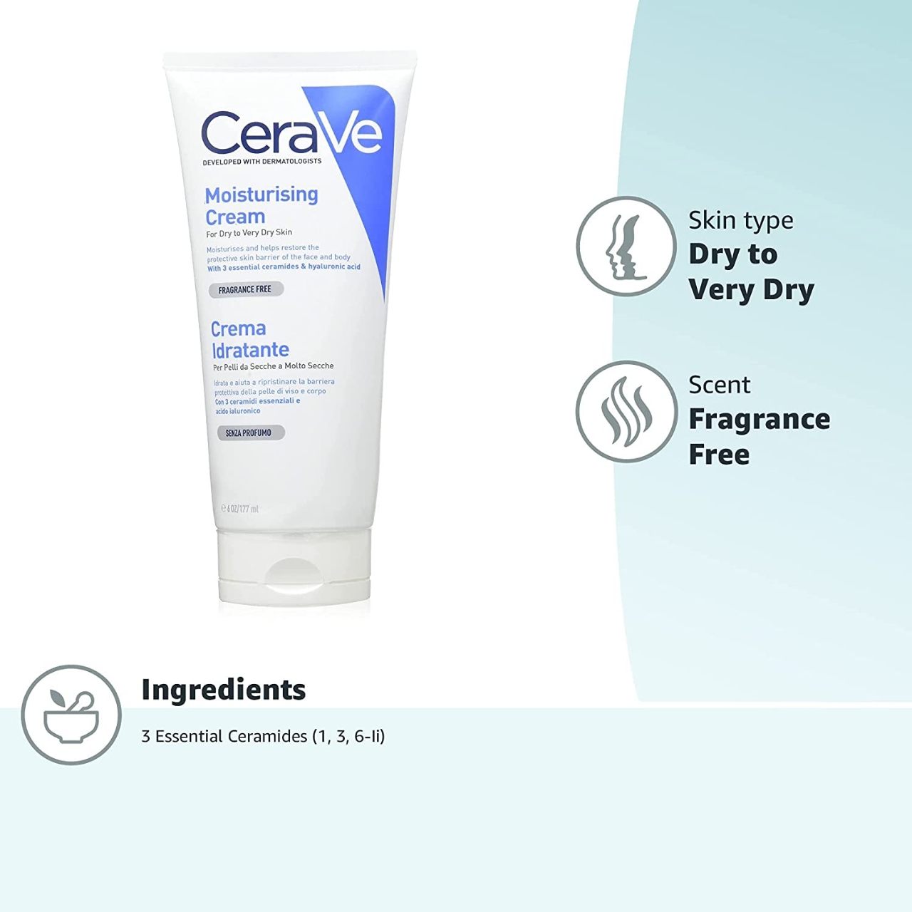Picture of CeraVe Moisturising Cream 177gm (Made in UK)