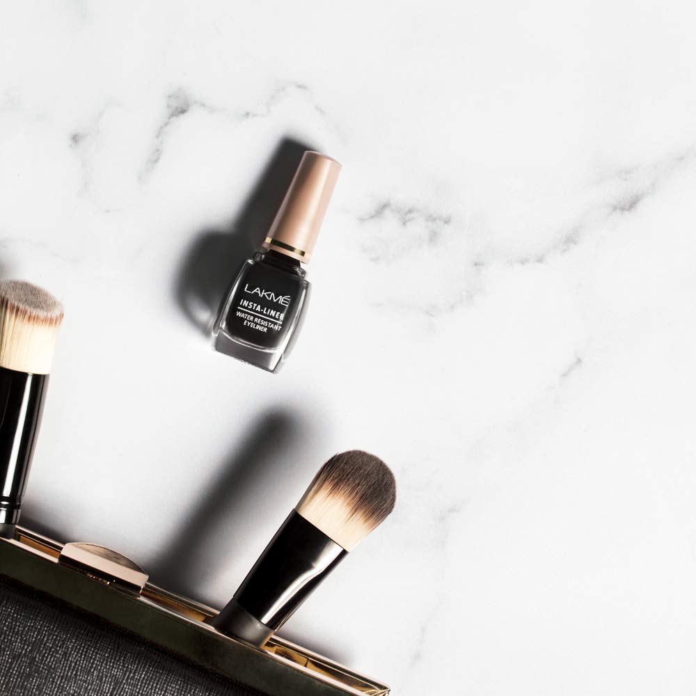 Picture of Lakme Insta Eye Liner 9ml Black Semi Matte Finish Water Resistant Long-Lasting Eyeliner