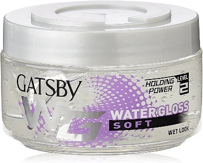 Picture of Gatsby Water Gloss Hair Gel 150g Soft Level 2 Holding Power - Soft, Wet Look, Shine Effect, Non Sticky, Easy Wash Off