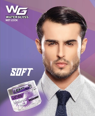 Picture of Gatsby Water Gloss Hair Gel 150g Soft Level 2 Holding Power - Soft, Wet Look, Shine Effect, Non Sticky, Easy Wash Off